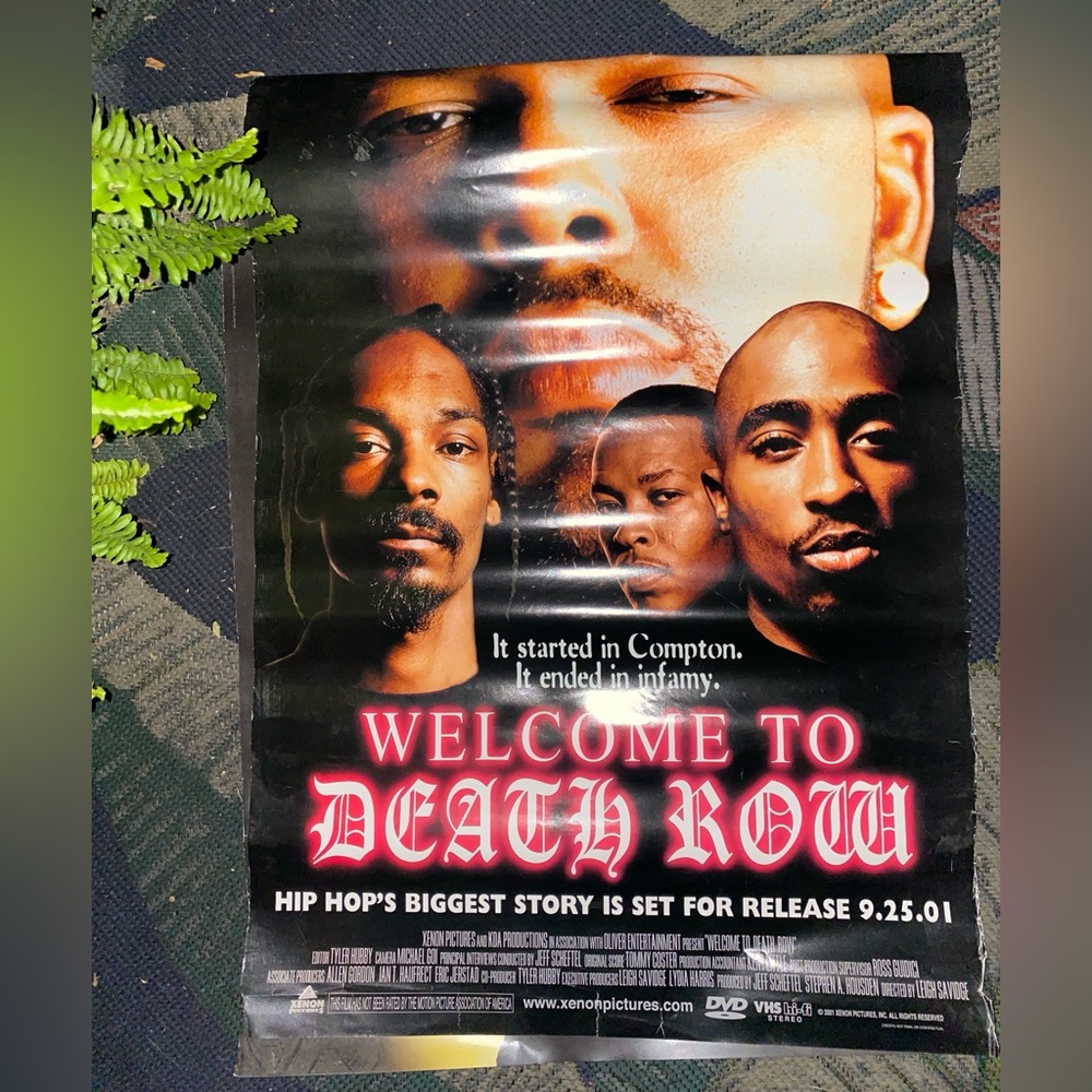 Welcome to deathrow promo poster dr dre suge knight 2pac snoop dogg